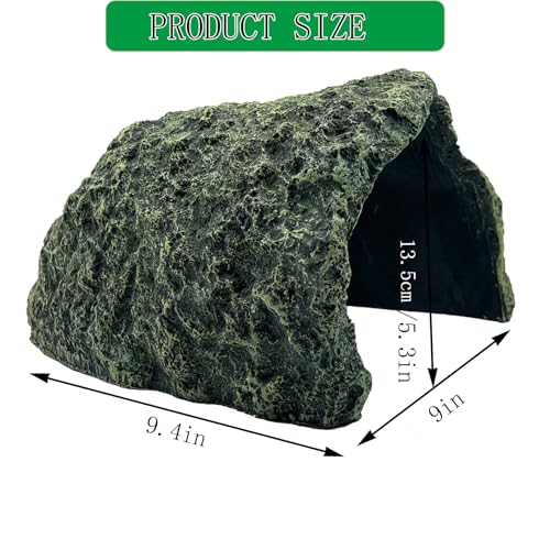 Extra Large Reptile Hides and Caves Simulation Rock Reptile Hideout Terrarium Habitat Décor for Bearded Dragon Lizards Ball Python Snakes Turtle Large Reptiles Amphibians
