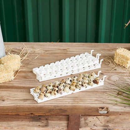 Farm Innovators 6 Pack Quail Rails - 20 Spot Small Egg Trays Only, Fits up to 120 Eggs Total - Compatible with Model 3200 Automatic Egg Turner