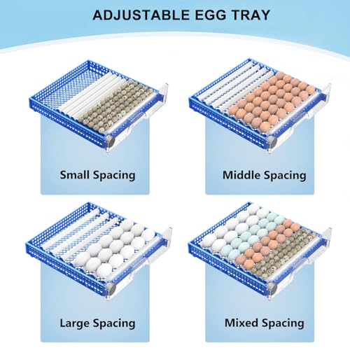 Automatic Eggs Incubator, Large Incubators for Hatching Eggs with Automatic Egg Turning & Temperature Control, Poultry Hatcher Machine for Chicken Duck Goose Quail Bird (128 Eggs) - size: 128 Eggs