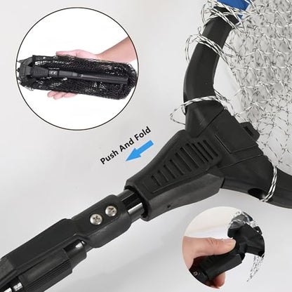 Escape-Proof Snake Catcher Net – Professional Telescopic Reptile Handling Tool with Deep Bag & Non-Slip Grip – Safe Capture and Removal Kit