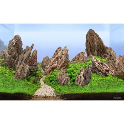 LANDEN Natural Dragon Stones (16lbs, 2~8 inches,7-8pcs) for Aquascaping Terrariums, Paludariums,Vivariums, Reptile and Amphibian Enclosures - size: 01 Dragon(Ohko) Stone(2-8inch,16lbs)
