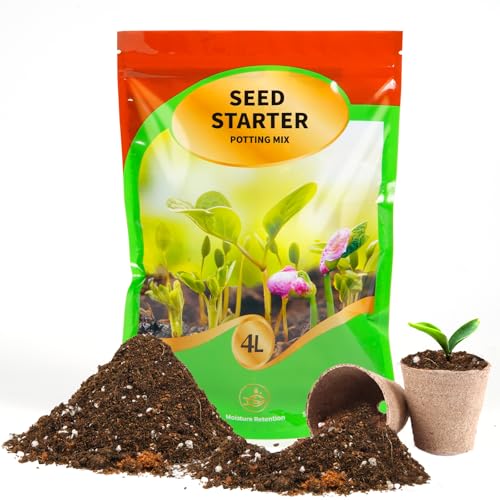 Seed Starting Soil Mix 4qt, Seed Starter Seedling Soil Ready to Use Suitable for Vegetable, Flower, Houseplant and Bonsai - color: Seedling Soil, size: 4qt