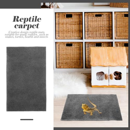 BESPORTBLE 2Pcs Wear-Resistant Reptile Mat Absorbent Household Snake Bedding for Tortoises Lizards Frogs Washable Reusable Comfortable Pet Carpet for Terrarium Substrate