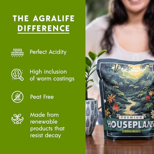 Premium Houseplant Soil Mix for Indoor & Outdoor Plants - Potting Soil for Monstera, Pothos, Snake Plants - Organic Blend for Growth -Potting Soil Indoor Plants Indoor Plant Soil - 4 Quarts - style: House Plant Soil Mix