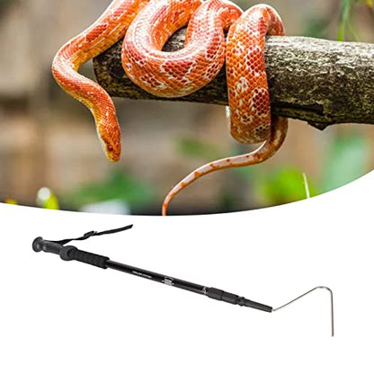 Diydeg Professional Stainless Steel Retractable Snake Hook, Sturdy, Lightweight, Ergonomic Grip, 3 Section Retractable, with Distance for Catching Controlling Snakes
