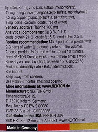 Nekton Crested Gecko Fig for Growth and Breeding 100g (3.53oz) - size: 3.5 Ounce (Pack of 1)