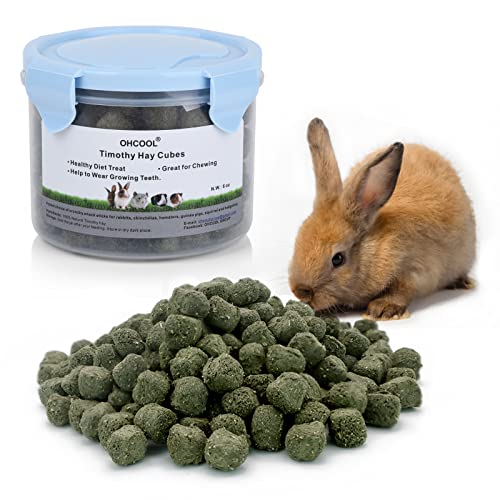 Timothy Hay Cubes 36 oz (6 * 6 oz) -100% Natural Timothy Hay Made Pellets for Rabbits Tortoise Guinea Pig | 100% natural timothy hay cubes, specially for rabbits, sulcata tortoises, guinea pigs - size: 2.25 Pound (Pack of 1)