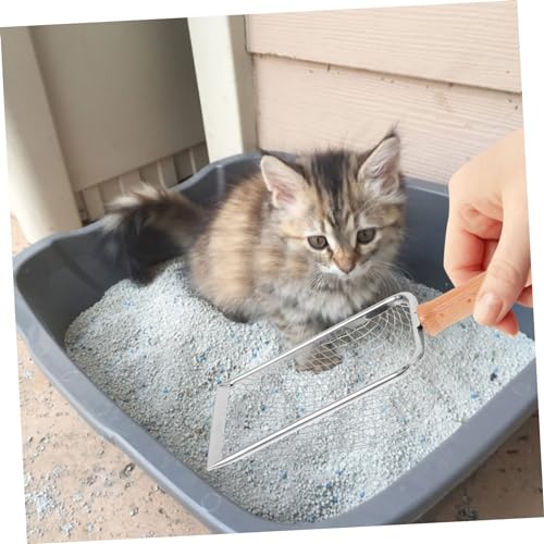 TOYANDONA Cat Litter Scoop with Handle Durable Pet Litter Shovel for Easy Cleanup of Cat Feces for Cat Supplies and Reptile Waste Management