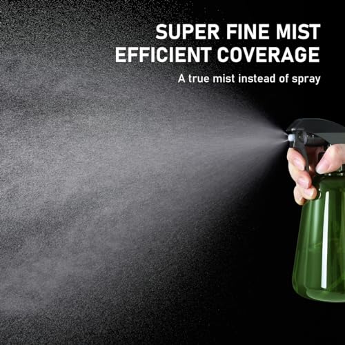 Spray Bottle for Plants 2 Pack, 16oz - Ultra Fine Mist, Plant Mister Empty Spray Bottles Indoor, Leak Proof Misting Water Sprayer Bottle for Gardening, Plant Care, Hair Care, Cleaning Solutions - color: Green & Brown