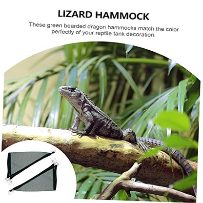 POPETPOP 2pcs Reptile Bearded Dragon Bed Hammocks Mesh Pet Lounger Basking Platform for Lizards Geckos Iguanas