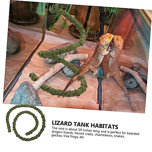 Kisangel Climbing Vine Toy Flexible Reptile Vine for Terrarium Decor Small Reptile Climbing Accessory for Crab Tanks