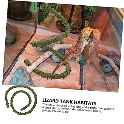 Kisangel Climbing Vine Toy Flexible Reptile Vine for Terrarium Decor Small Reptile Climbing Accessory for Crab Tanks