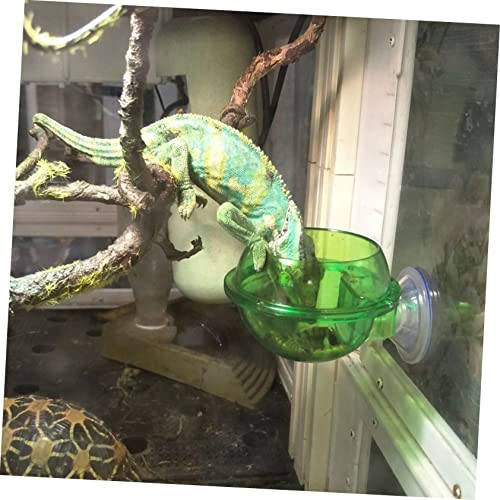 TOYANDONA 2pcs Reptile Feeding Bowl Set Plastic Water Dish for Lizard Gecko Chameleon Escape Crawling PET Food Container Suitable for Terrarium
