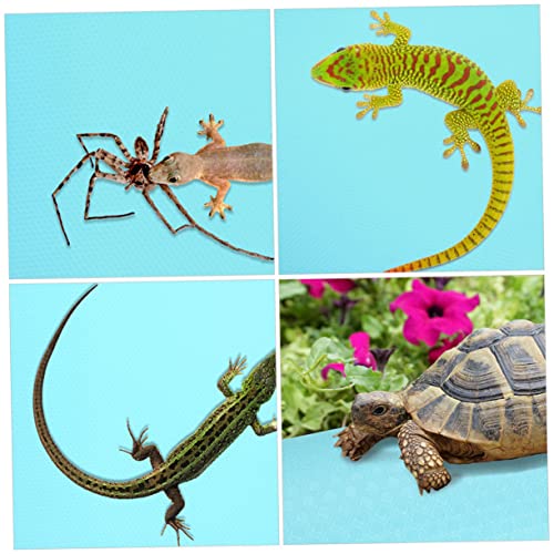 Sosoport Large Reptile Carpet Eva Mat for Bearded Dragon Snake Gecko Lizard Safe Non-Slip Cage Liner - color: Sky-blue
