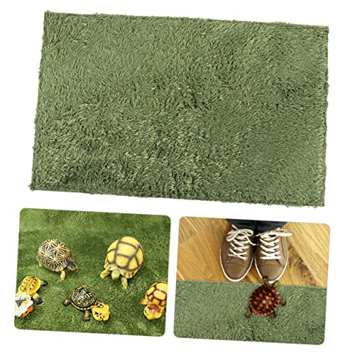 balacoo 2pcs Reptile Terrarium Liner Washable Fake Moss Carpet for Snakes Turtles and Lizards Reusable Household Reptile Mat for Moisture Control and Natural Decor