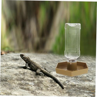 Abaodam Automatic Water Feeder for Reptiles Compact Tortoise Water Dish with Reservoir Design Safe Materials for Tortoises and Lizards Ensures Constant Hydration Tanks
