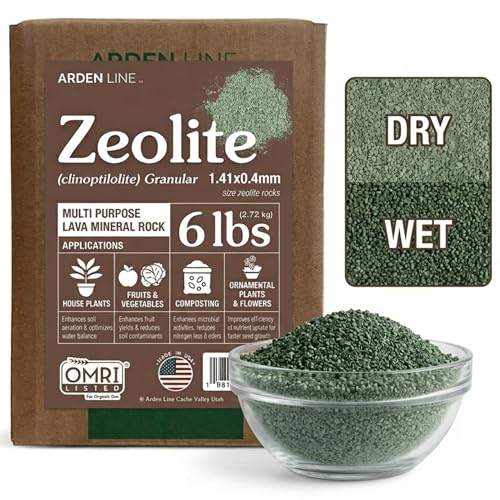 Zeolite Granular 6 lbs, Clinoptilolite 1.4-4 mm, Soil Amendment for Plants, Succulents and Bonsai, Improves Drainage and Odor Control, Aquarium Filter Media - style: Granular - 6 lbs