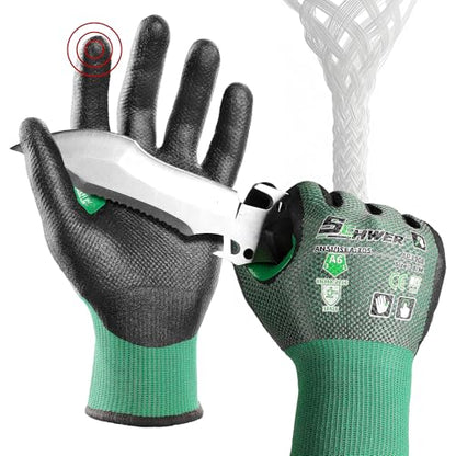 Schwer AIR-SKIN ANSI A6 Cut Resistant Gloves, AR3908 Cut Proof Glove, Ultra Thin Cutting Glove with Reinforced Thumb, Non-PFAS, Wire & Fiberglass Free, Work Glove for Mechanics, M, 6 Pairs - size: Medium, style: 6 Pairs