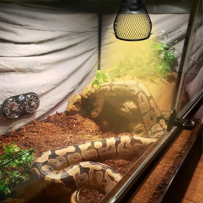 Reptile Heat Lamp,Reptile Light Heater Guard Basking Heater Lamp with Guard