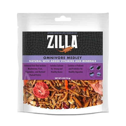 Zilla Pet Reptile Omnivore Food Medley Diet, 4 oz