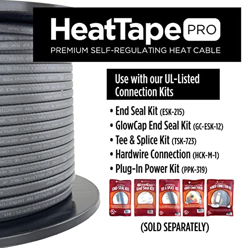 Radiant Solutions Company Heat Tape Pro - Self-Regulating Heat Cable - Long Term Ice Dam, Roofing, Gutter & Pipe Freeze Protection - 12 MM, 6 Watts Per Foot (250, 120 Volt) - style: 250 Feet