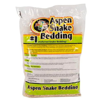 Zoo Med Laboratories Inc-Aspen Snake Bedding- Natural 4 Quart