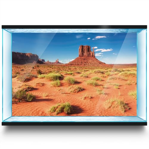 Aquarium Background Stickers - Desert Sand Landscape - Fish Tank Reptile Terrarium Decor Poster (75 x 50 cm / (29.5 x 19.6 inches)) - size: 75 x 50 cm / (29.5 x 19.6 inches)