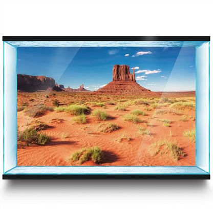 Aquarium Background Stickers - Desert Sand Landscape - Fish Tank Reptile Terrarium Decor Poster (100 x 50 cm / (39.3 x 19.6 inches)) - size: 100 x 50 cm / (39.3 x 19.6 inches)
