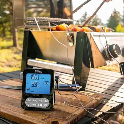 Taylor TruTemp Dual Probe Wired Programmable Meat & Food Thermometer, Digital, Monitor Two Dishes, Baking, Grilling, Roasting, User-Friendly, Backlit, Gray - color: gray