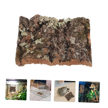 SUPVOX Natural Cork Bark for Reptile Tank Decor Tree Bark Hide for Reptile Habitat Aquarium Background Decoration for Lizard Snake Gecko and Other Reptiles