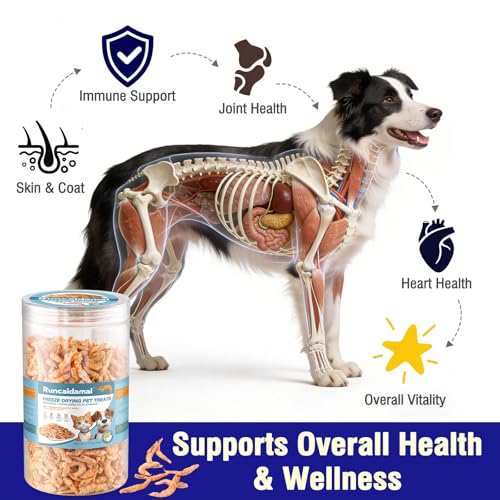 Antarctic Krill Oil Omega-3 Freeze Dried Treats for Cats, Dogs, Turtles & Fish – Premium Aquatic Turtle Food, Healthy Freeze Dried Cat Snacks, Natural Fish Food, 1.7oz