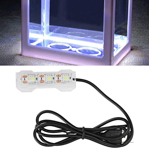 Small Aquarium Light, 2.4x0.8in LED Aquarium Plant Light bar Stick for Fish,Desktop Fish Mini Decoration Soft LED Lamp