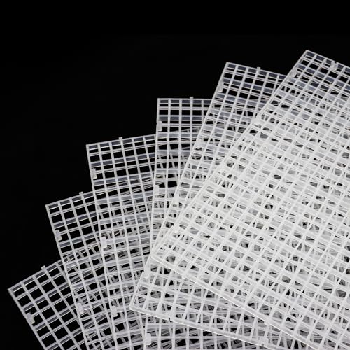 ALEGI Aquarium Fish Tank Divider Plastic Egg Crate Aquarium Filter Bottom Tray Plastic Grid (L 6pcs) - size: L 6pcs