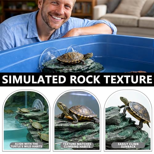 Turtle Basking Platform, Fish Tank Aquarium Tortoise Climbing Platform, 5.7x3.1x3.3 inch Float Resting Terrace for Frogs, Terrapins (5.7x3.1x3.3)