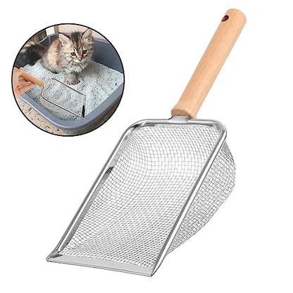 BESPORTBLE Pet Reptile Litter Scoop Shovel with Fine Mesh for Tortoises Lizards Snakes Hamsters Ergonomic Handle for Easy Cleaning of Reptile Waste