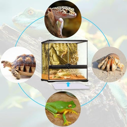 Aiicioo Under Tank Heater Thermostat - Reptile Heating Pad with Temperature Control Reptile Heat Mat for Combo Set for Hermit Crab Lizard Terrarium 8W - size: 6" X 8"(8W) with Thermostat