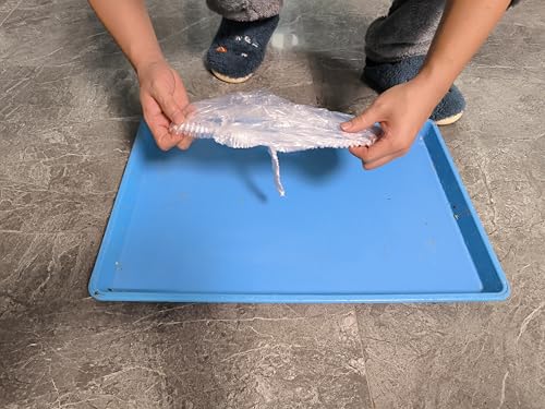 50-Pack Disposable Litter Trays Cage Liners with Stretched Edge, Fits 60 x 40 cm/23.6” x 15.7“ Cage Tray, Leak-Proof Odorless Plastic PE Bags for Bird, Guinea Pig, Bunny, Rabbit, Hamster, Hedgehog