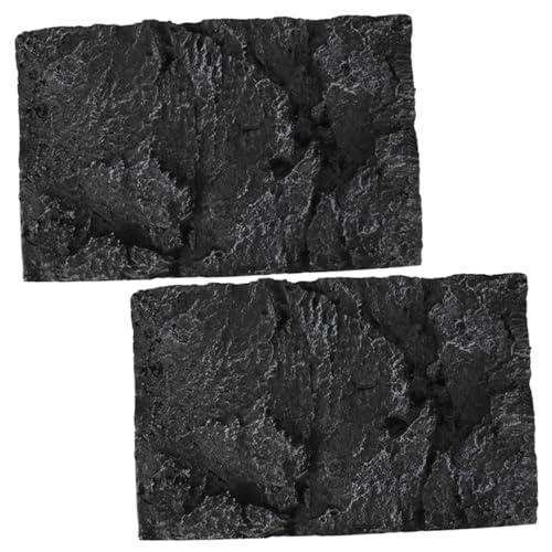 2pcs Reptile Box Backdrop Fish Tank Background 3D Terrarium Background Rock Terrarium Background Aquarium Background Reptile Tank Background Aquarium Rocks Fish Tank Decorations Pu