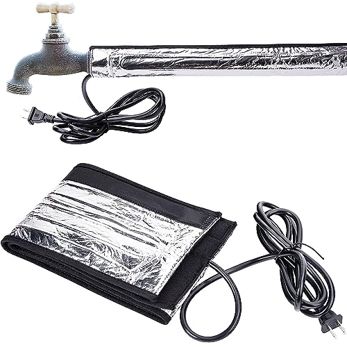 codree Water Pipe Heat Blanket - 38.5" x 6" Water Pipe Heat Tape - Aluminum Foil Freeze Protection Heating Cable for Metal & Plastic Pipes, 110V, Max Temperature 60˚ - color: 1 Pc