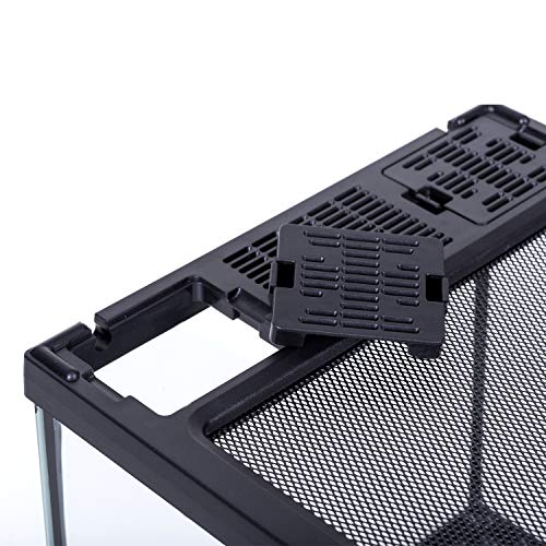 REPTIZOO Mini Reptile Glass Terrarium Tank 8"x8"x8", Front Opening Door Full View Visually Appealing Mini Reptile or Amphibians Glass Habitat - size: 8"x8"x8"