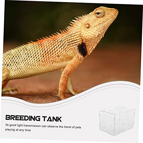 Acrylic Reptile Breeding Box Reptile Terrarium Case for Snakes Lizards and Tortoises Sturdy PET Supply Lid