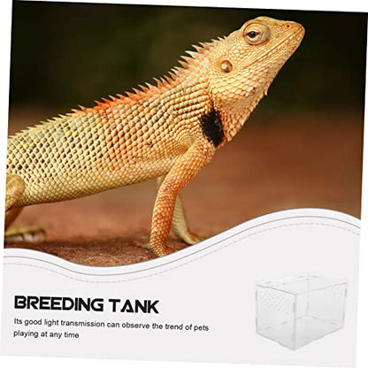 Acrylic Reptile Breeding Box Reptile Terrarium Case for Snakes Lizards and Tortoises Sturdy PET Supply Lid