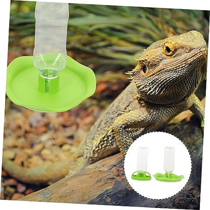 2sets Reptile Water Feeders Tortoise Food Bowl Bearded Dragon Iguana Lizard Accessories