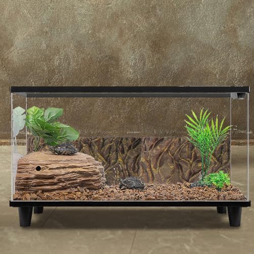 NUOBESTY Reptile Tank Background Board Waterproof 3D Aquarium Decorative Bark Effect Panel Corrosion Resistant for Terrarium Habitat and Fish Tank Decoration