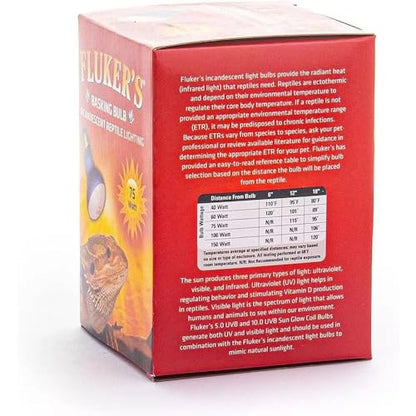 Fluker's (3 Pack) Basking Spotlight Bulbs for Reptiles 75 watt