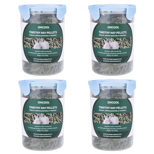 Timothy Hay Pellets, 28oz (4 * 7 oz) Small Pet Feed | 100% premium nutrition timothy pellets, ideal for tortoises and rabbits - size: 1.75 Pound (Pack of 1)