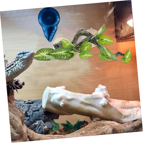 Toyvian Realistic Resin Reptile Plant Decor Aquarium Driftwood Substitute Indoor Terrarium Fake Plant Resin Terrarium Decor Branches for Reptiles