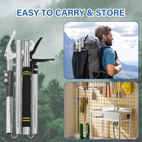 Snake Catcher Grabber, 69" Snake Grabber Tool for Rattlesnake Heavy Duty Professional Reptile Tongs Extra Long with Wide Jaw Handling Tool Stainless Steel Tube Sponge Handle