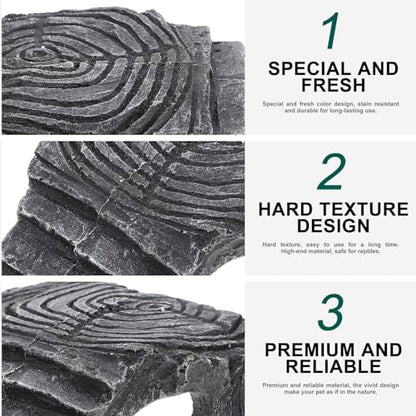 VANZACK Turtles Basking Platform Resin Bearded Dragons Climbing Step Turtles Rock Resting Dock Reptile Habitat Rock Decor for Frogs Lizards Geckos etc