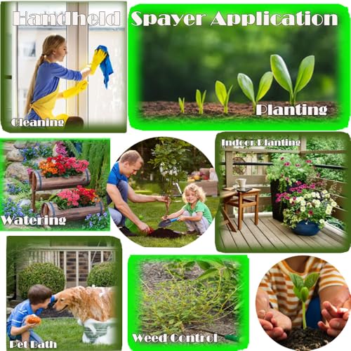 MRPAPA 2 Pack Handheld Pump Sprayer, Garden Pressure Water Spray Bottle with Adjustable Brass Nozzle for Plants (1.5L-Grey-2PCS) - color: 1.5L-Grey-2PCS